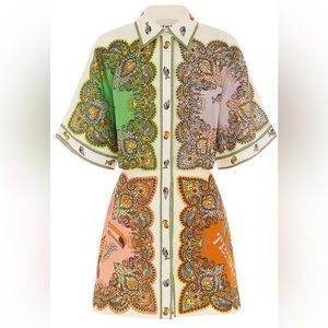 ALÉMAIS
Trippy Troppo Printed Linen Mini Dress